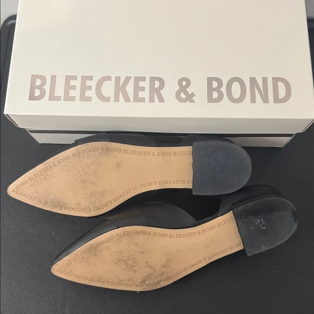 Bleecker & Bond Black Gloria Flats Shoes Size 6 GUC
